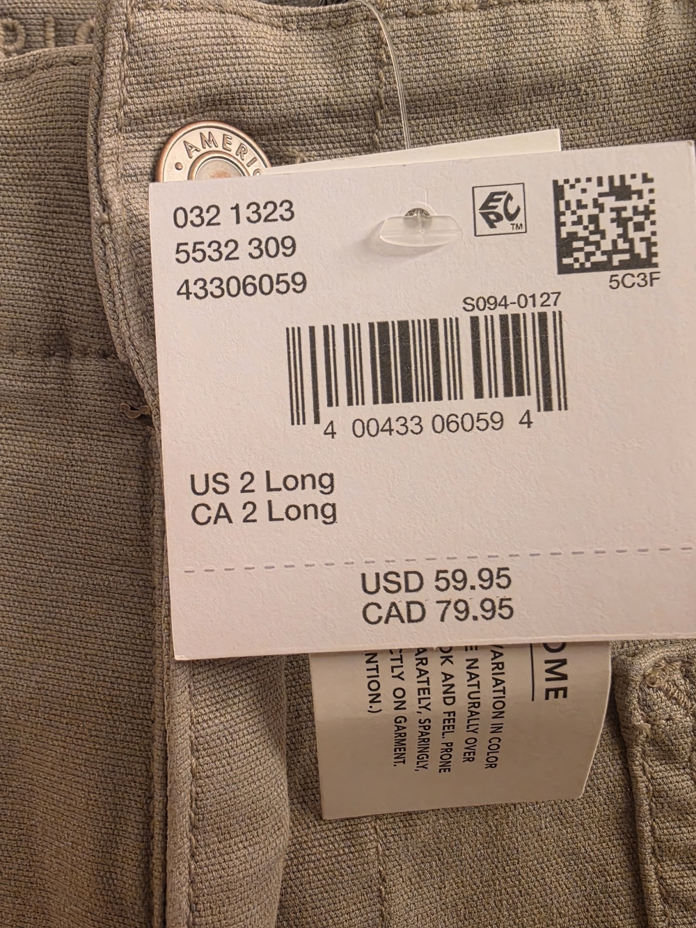 American Eagle Outfitters Womens Cargos in Taupe